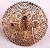 UNS19 silver wirework sombrero pin